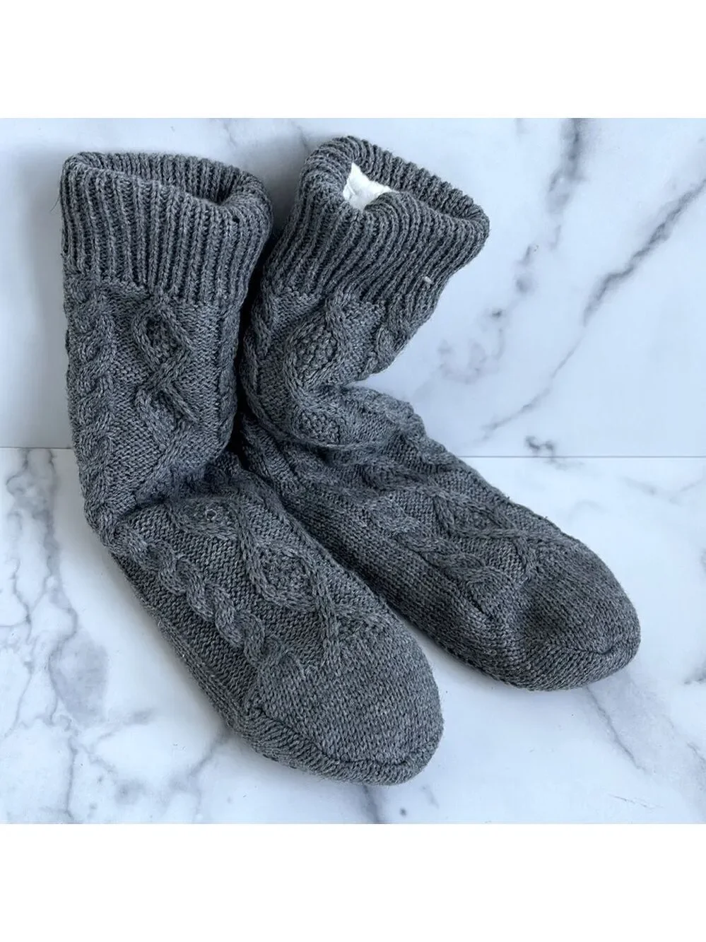 Kick It Fleece Lined Socks with No Skid Bottom OS